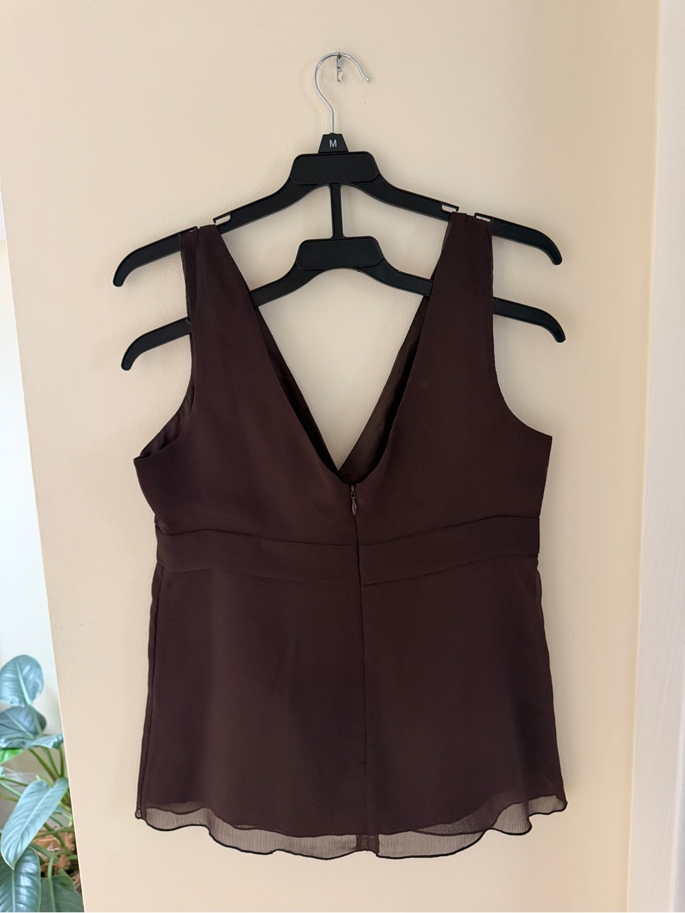 Vintage GAP Brown V-Neck Tie-Front Camisole - Picture 3 of 4